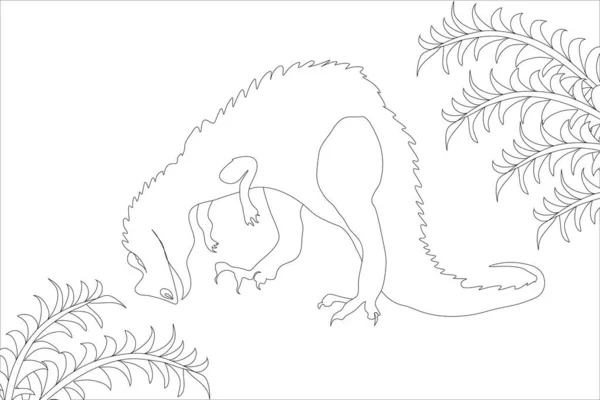 Tyrannosaurus Rex Lämplig För Alla Grafiska Designprojekt Den Förhistoriska Perioden — Stock vektor