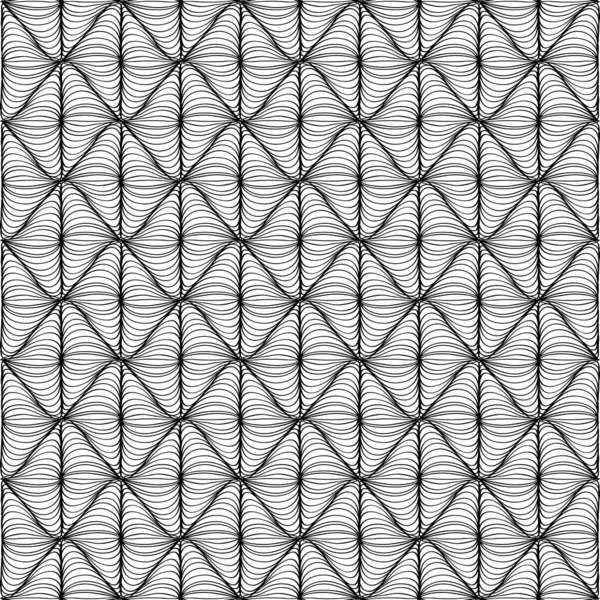 Schwarzes Muster auf weißem Hintergrund. Geometrisches Design. Vektormuster im Art-déco-Stil der 20er Jahre des letzten Jahrhunderts. — Stockvektor
