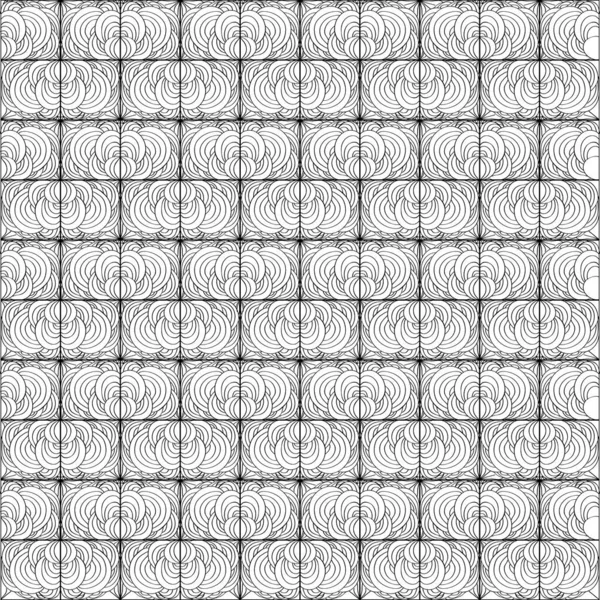 Schwarzes Muster Auf Weißem Hintergrund Geometrisches Design Vektormuster Art Déco — Stockvektor