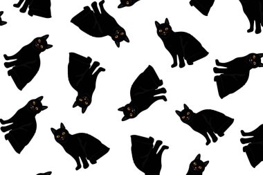 Kara kedi desenli tasarım. Kara kedi geçmişi. Kedilerle Cadılar Bayramı