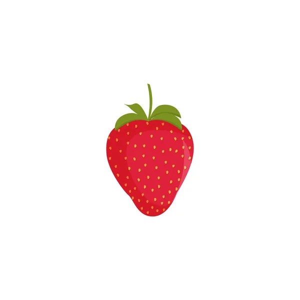 Illustration Isolée Fraise Dans Vecteur — Image vectorielle