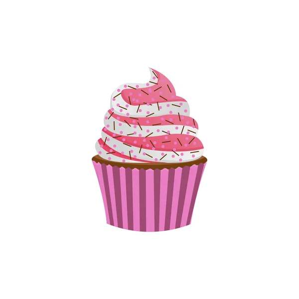 Illustrazione Vettoriale Isolata Dei Cupcake Illustrazione Dolce Francese — Vettoriale Stock