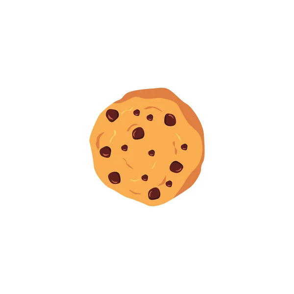 Chocolate Chip Cookie Illustration Vector — 스톡 벡터