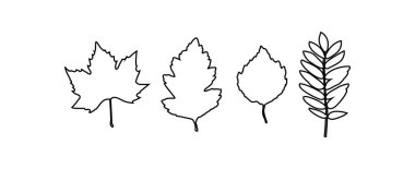 Çizgi çizimi vektör illüstrasyonunu bırakır