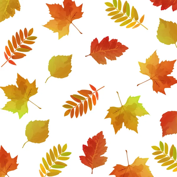纺织品 面料设计用秋季叶型 — 图库矢量图片