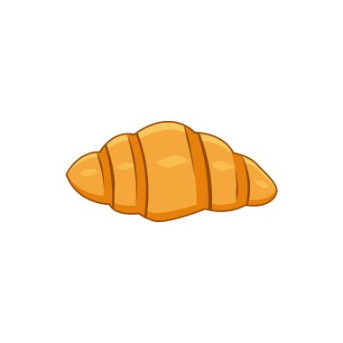 Isolated croissant illustration on white background. Croissant vector illustration