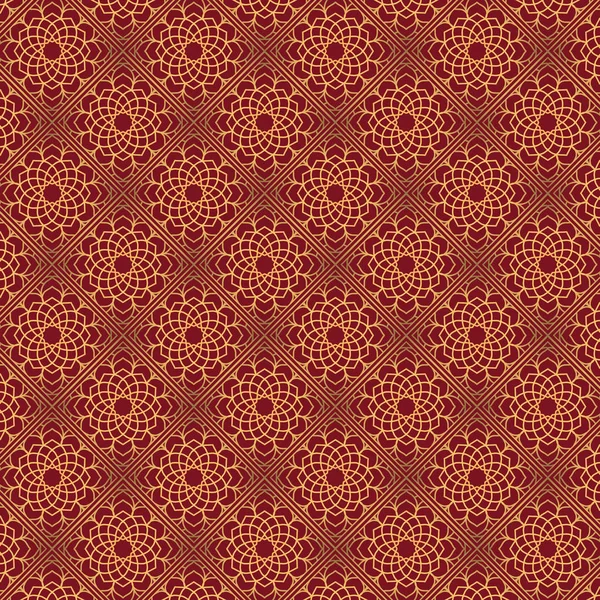 Modèle Oriental Doré Sur Fond Sombre Modèle Royal Vecteur Mandala — Image vectorielle