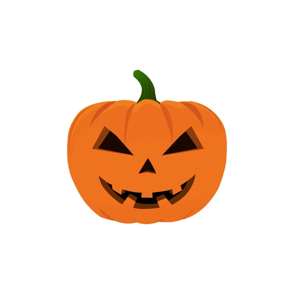 Ilustración Aislada Calabaza Halloween Sobre Fondo Blanco — Vector de stock