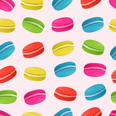 Renkli badem kurabiyeli desen. Fransız bademli kurabiye deseni. Kusursuz Fransız badem kurabiyesi deseni.