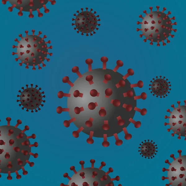 Coronavirus 2019-ncov düz çizim. Zatürree kanı tıbbi COVID-19. Covid 2019 virüs geçmişi