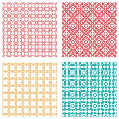 Kumaş, tekstil, baskı ve yüzey tasarımı için geometrik desen koleksiyonu. Geometrik desenler dizisi. Zarif geometrik arkaplan koleksiyonu