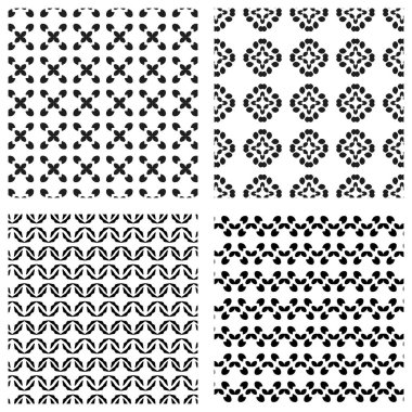 Kumaş, tekstil, baskı ve yüzey tasarımı için geometrik desen koleksiyonu. Geometrik desenler dizisi. Zarif geometrik arkaplan koleksiyonu