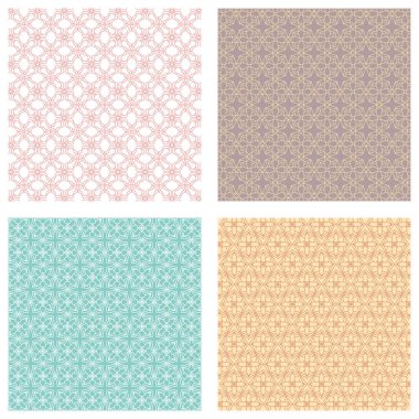 Kumaş, tekstil, baskı ve yüzey tasarımı için geometrik desen koleksiyonu. Geometrik desenler dizisi. Zarif geometrik arkaplan koleksiyonu