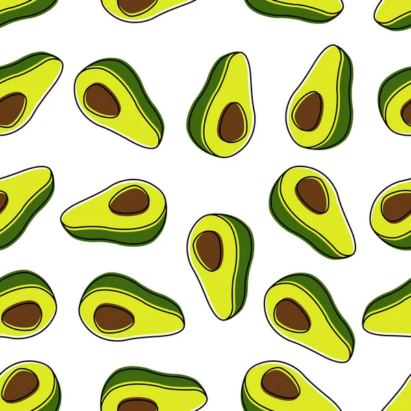 Modello Avocado Tessile Stampa Design Superficiale Modello Frutta Tropicale Disegno — Vettoriale Stock