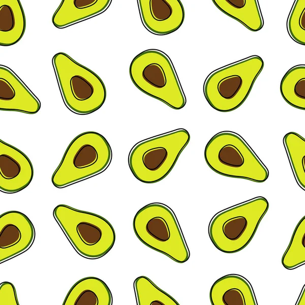 Avocado Muster Für Textilien Druck Oberflächengestaltung Tropische Früchte Muster Von — Stockvektor