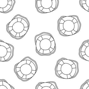 El çizimi cankurtaran şamandırası tasarımı. Karalama cankurtaran şamandırası ile arkaplan