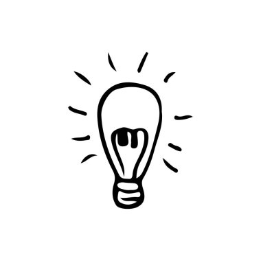 Beyaz arka planda el çizimi lamba çizimi. Beyaz fırında karalama lambası çizimi