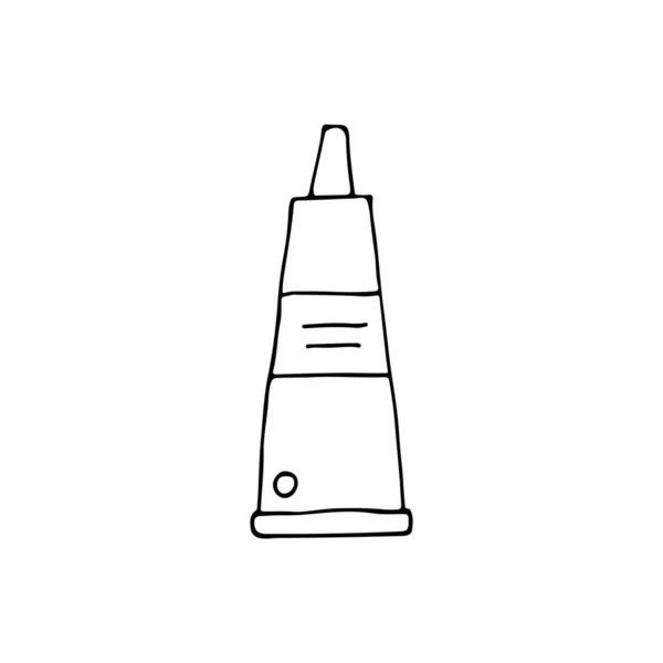 Дудл Медична Трубка Векторні Ілюстрації Білому Тлі Піктограма Медичної Трубки — стоковий вектор