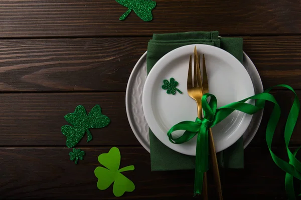 Una Sencilla Mesa Para Las Festividades Del Día San Patricio —  Fotos de Stock