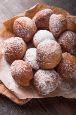 Bunuelos de viento - geleneksel Kolombiya tatlı kızarmış geçmiş