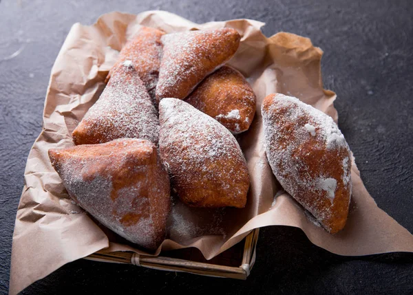Mandazi is a slightly sweet East African Street Food. top view f — Stock Photo, Image