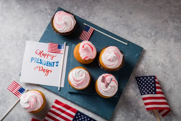 Boldog elnökök napja, február 17. Hazafias sütési kínálat — Stock Fotó