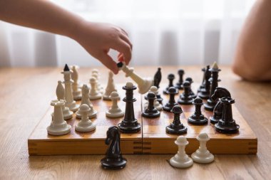 Baba ve Oğul evde satranç oynuyorlar.