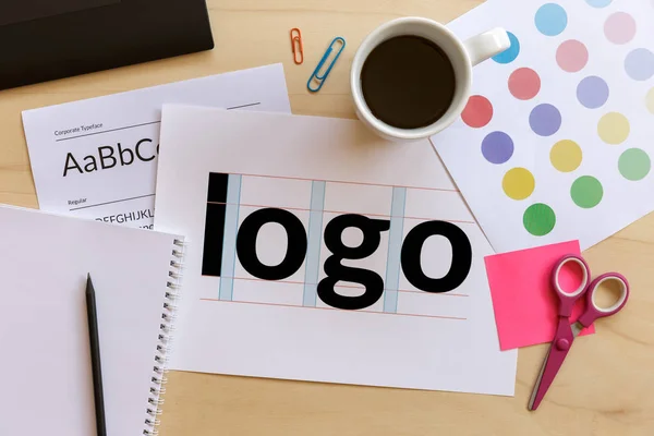 Creative graphic designer desk — Stock Photo, Image