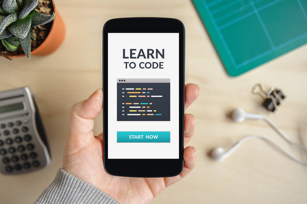 Learn to code concept