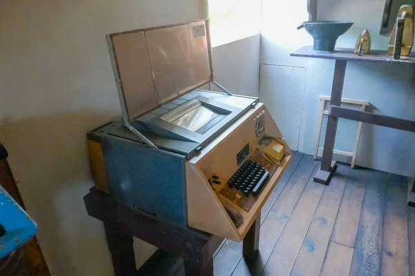 San Andres, Colômbia. 28 de dezembro de 2019, Máquina de fax antiga — Fotografia de Stock