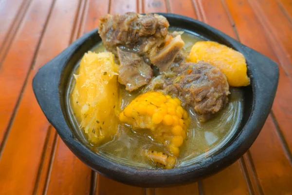 Colombian food, rib soup. Concept of Colombian cuisine
