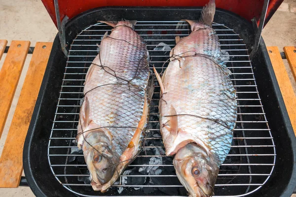Fisch Vom Grill Konzept Karibische Küche — Stockfoto