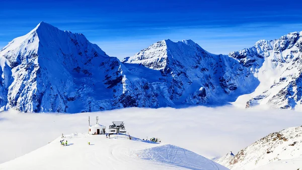 Vista montanha sobre os alpes — Fotografia de Stock