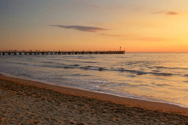 Forte dei marmi pier view on sunset — Stock Photo, Image