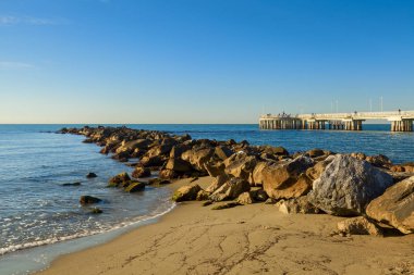 marina di carrara pier view in versilia