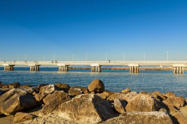 marina di carrara pier view in versilia