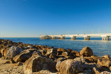 marina di carrara pier view in versilia