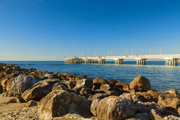 marina di carrara pier view in versilia