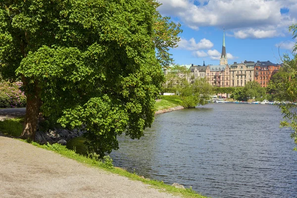 Staré město tipycal pohled v Stockholmu — Stock fotografie