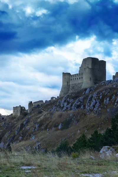 Incrível Roca Calascio Castelo Vista Abruzzo Montanhas — Fotografia de Stock
