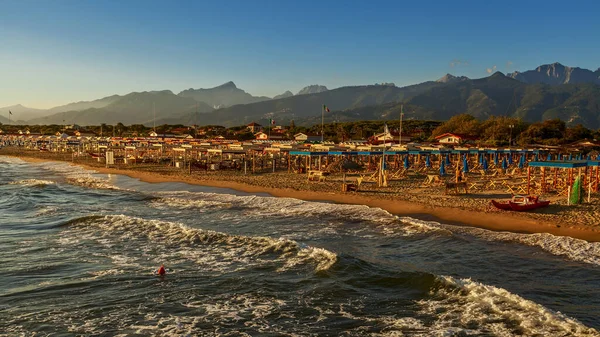 Splendida Vista Sulla Spiaggia Forte Dei Marmi — Foto Stock