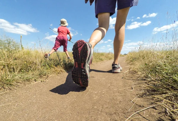 Family travel legs — Stock Photo, Image