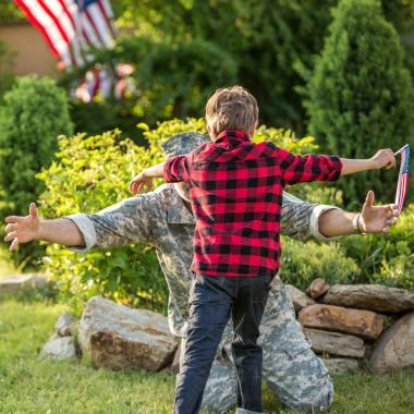 Mutlu Amerikan aile sahne