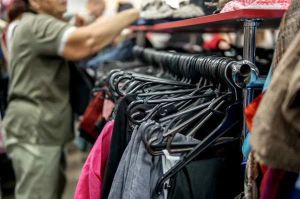 Clothes on a clothes rack