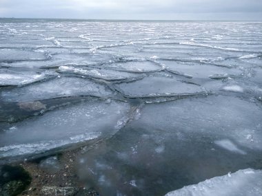 Kış deniz buz arka plan