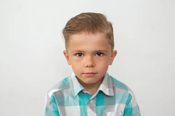 Little Boy Kid Schattig Leuk Portret — Stockfoto