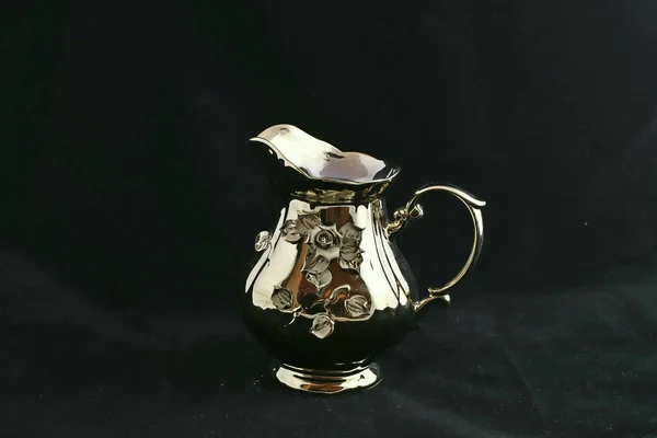 Souvenirs Aus Objekten Glas Porzellan Kristall Und Silber Sowie Bronzefiguren — Stockfoto