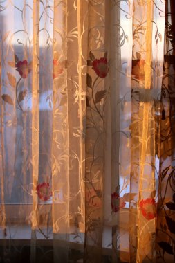 İçi ve çiçekli bir vazo ve bir gül sarı, beyaz, kırmızı, pembe ve Burgundy cam bir vazoda masanın üstünde.