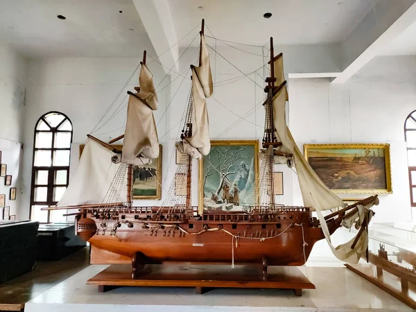 Modello Nave Legno Agosto 2019 Maharaja Ranjeet Singh War Museum — Foto Stock