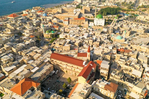 Aerial Image Old City Acre Israel — 스톡 사진